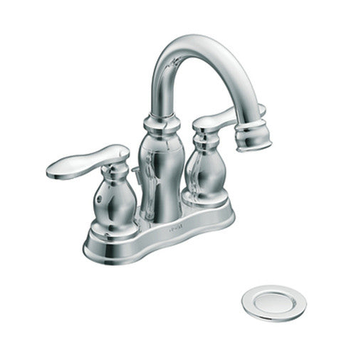 Moen CA84668 Caldwell Two-Handle Low Arc Bathroom Sink Faucet Chrome
