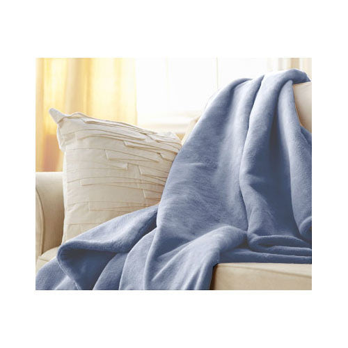 Sunbeam Microplush Electric Heated Throw Blanket Lagoon Blue 8005-045-596