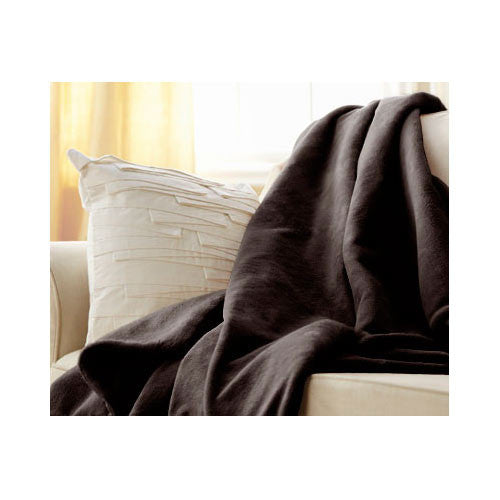 Sunbeam Microplush Electric Heated Throw Blanket Mocha Brown 8005-045-788