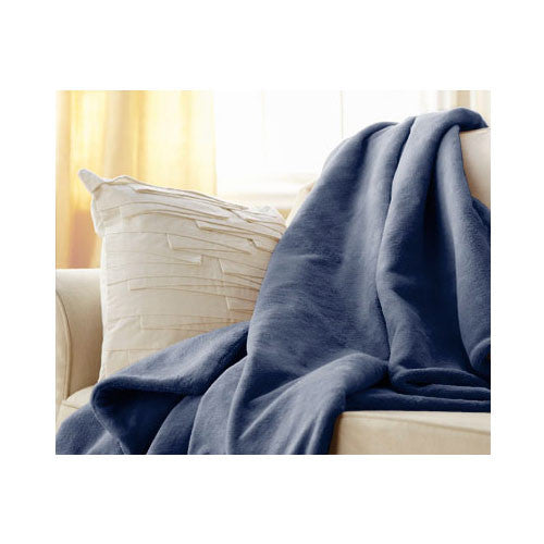 Sunbeam Microplush Electric Heated Throw Blanket Azure Blue 8205-045-546