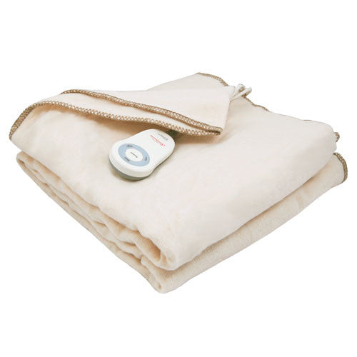 Sunbeam Fleece Throw Electric Heated Blanket Seashell