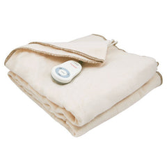 Sunbeam Fleece Throw Electric Heated Blanket Seashell