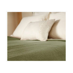 Sunbeam Heated Electric Blanket Quilted Fleece Royal Dreams King Sage Green