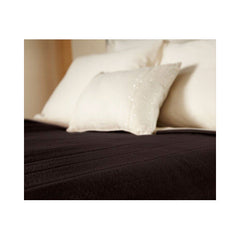 Sunbeam Heated Electric Blanket Quilted Fleece Royal Dreams King Mocha Brown