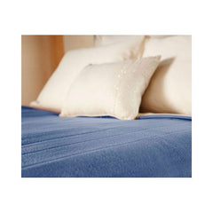 Sunbeam Heated Electric Blanket Quilted Fleece Royal Dreams King Dusty Blue