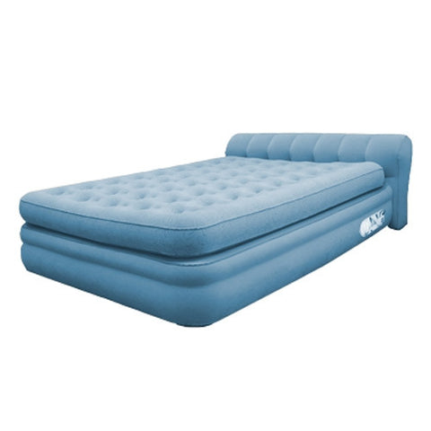 Aerobed 76321 Elevated Mini Headboard Inflatable Air Bed Mattress - Twin Blue