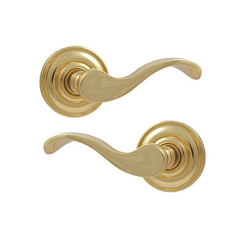 Baldwin 5455.030.PASS Door Lever Handles Passage Set PB