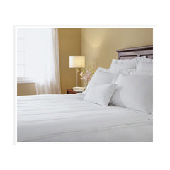 Sunbeam Quilted Heated Electric Mattress Pad Stripe Pattern Queen Size