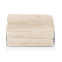 Sunbeam Microplush Electric Heated Throw Blanket Seashell Off-White
