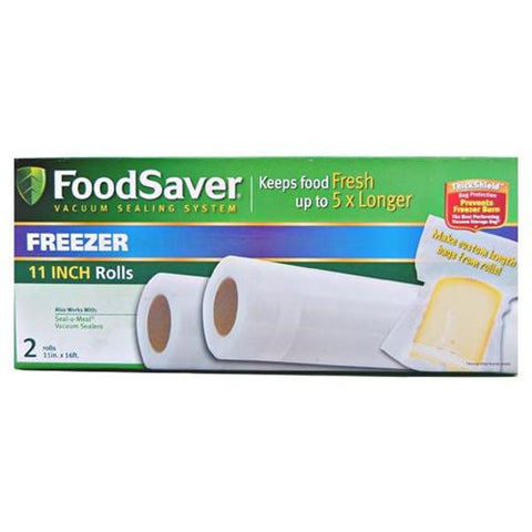 FoodSaver Rolls FSFSBF062600 2 Pack 11 in X 16 FT Vacuum Sealer Bags