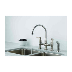 Delta 21966LF-SS Dennison Bridge Kitchen Faucet w/ Spray Stainless Steel